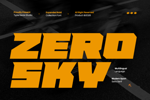 Zero Sky: A Typeface Engineered for Speed and Futurism